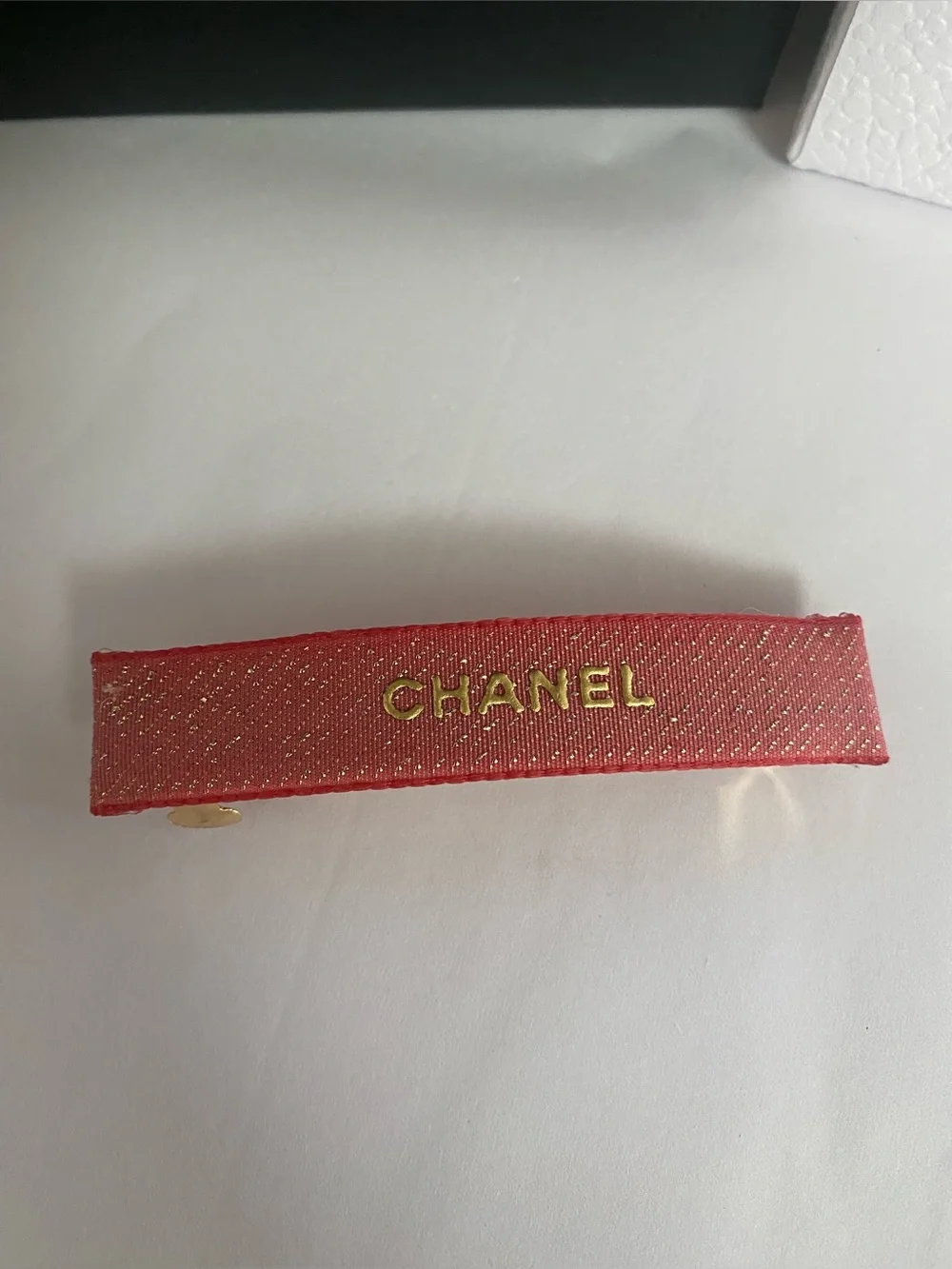 CHANEL Ribbon French Barrette